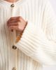 ASOS DESIGN ASOS DESIGN knit cardigan with rolled cuffs in ecru-White - 3