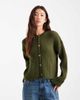 ASOS DESIGN ASOS DESIGN knit cardigan with rolled cuffs in khaki green - 2