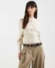 ASOS DESIGN ASOS DESIGN knit cinched cardigan with balloon sleeves in ecru-White - 2