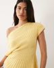 ASOS DESIGN ASOS DESIGN knit cinched pleated top in buttermilk yellow - 1