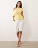 ASOS DESIGN ASOS DESIGN knit cinched pleated top in buttermilk yellow - 2