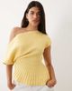 ASOS DESIGN ASOS DESIGN knit cinched pleated top in buttermilk yellow - 3