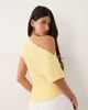 ASOS DESIGN ASOS DESIGN knit cinched pleated top in buttermilk yellow - 4