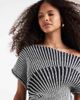 ASOS DESIGN ASOS DESIGN knit cinched pleated top in mono stripe-Multi - 3