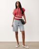 ASOS DESIGN ASOS DESIGN knit cinched top in red stripe-Multi - 2