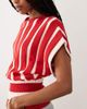 ASOS DESIGN ASOS DESIGN knit cinched top in red stripe-Multi - 3