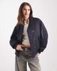 ASOS DESIGN ASOS DESIGN knit collar bomber jacket in navy - 1