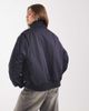 ASOS DESIGN ASOS DESIGN knit collar bomber jacket in navy - 4