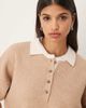 ASOS DESIGN ASOS DESIGN knit compact polo shirt in oatmeal-White - 3