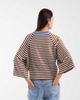 ASOS DESIGN ASOS DESIGN knit contrast sweater in ecru and brown stripe-Multi - 4