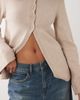 ASOS DESIGN ASOS DESIGN knit cotton blend boucle cardigan in stone-Brown - 3