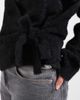 ASOS DESIGN ASOS DESIGN knit eyelash wrap cardigan in black - 3