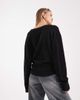 ASOS DESIGN ASOS DESIGN knit eyelash wrap cardigan in black - 4