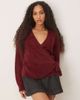 ASOS DESIGN ASOS DESIGN knit eyelash wrap cardigan in plum-Purple - 1