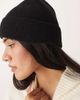 ASOS DESIGN ASOS DESIGN knit fine-gauge wool blend beanie in black - 2