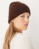 ASOS DESIGN ASOS DESIGN knit fine gauge wool beanie in chocolate-Brown - 3