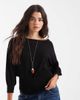 ASOS DESIGN ASOS DESIGN knit fitted boat neck top in black - 3
