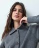 ASOS DESIGN ASOS DESIGN knit fitted shirt in charcoal-Gray - 4