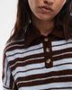 ASOS DESIGN ASOS DESIGN knit fluffy rugby top in blue and brown stripe-Multi - 4