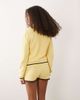ASOS DESIGN ASOS DESIGN knit funnel neck zip-up jacket set in buttermilk-Yellow - 3