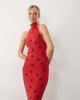 ASOS DESIGN ASOS DESIGN knit halter neck maxi dress in red polka dot-Multi - 2