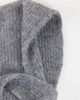 ASOS DESIGN ASOS DESIGN knit hooded scarf in charcoal gray - 3