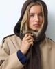 ASOS DESIGN ASOS DESIGN knit hooded scarf in chocolate-Brown - 1