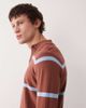 ASOS DESIGN ASOS DESIGN knit long sleeve polo shirt in brown and blue stripes-Multi - 4