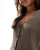 ASOS DESIGN ASOS DESIGN knit longline v vest in dark taupe - part of a set-Neutral - 3