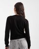 ASOS DESIGN ASOS DESIGN knit mandarin detailing cardigan in black - 4