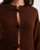 ASOS DESIGN ASOS DESIGN knit mandarin detailing cardigan in chocolate brown - 3