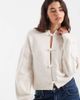 ASOS DESIGN ASOS DESIGN knit mandarin detailing cardigan in cream-White - 1