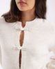 ASOS DESIGN ASOS DESIGN knit mandarin detailing cardigan in cream-White - 3