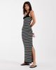 ASOS DESIGN ASOS DESIGN knit maxi dress in black and ecru stripes - 1