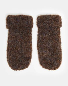 ASOS DESIGN ASOS DESIGN knit mittens in brown