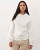 ASOS DESIGN ASOS DESIGN knit neck and cuff sweatshirt in coconut milk-White - 3