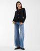 ASOS DESIGN ASOS DESIGN knit peplum long sleeve top with gold-tone buttons in black - 2