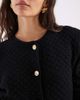 ASOS DESIGN ASOS DESIGN knit peplum long sleeve top with gold-tone buttons in black - 3