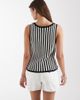 ASOS DESIGN ASOS DESIGN knit pleated tank top in mono stripe-Multi - 4