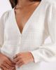 ASOS DESIGN ASOS DESIGN knit pointelle cardigan with balloon sleeves in ecru-White - 3