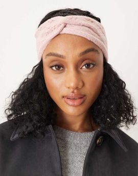 ASOS DESIGN ASOS DESIGN knit pointelle loop through headband in pink