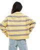 ASOS DESIGN ASOS DESIGN knit polo top in yellow stripe-Multi - 3