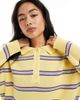 ASOS DESIGN ASOS DESIGN knit polo top in yellow stripe-Multi - 4