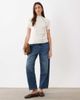 ASOS DESIGN ASOS DESIGN knit ribbed button detail short sleeve top in cream-White - 2