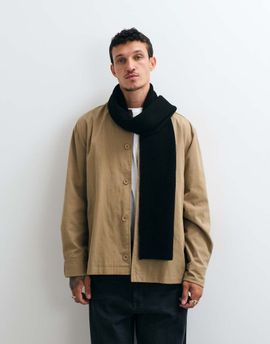 ASOS DESIGN ASOS DESIGN knit ribbed scarf in black