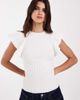 ASOS DESIGN ASOS DESIGN knit ribbed short sleeve tee in cream-White - 1