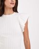 ASOS DESIGN ASOS DESIGN knit ribbed short sleeve tee in cream-White - 3