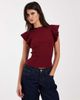 ASOS DESIGN ASOS DESIGN knit ribbed short sleeve tee in plum-Red - 1