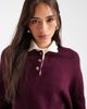 ASOS DESIGN ASOS DESIGN knit rugby top in wine-Purple - 2