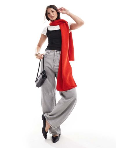 ASOS DESIGN ASOS DESIGN knit scarf in red